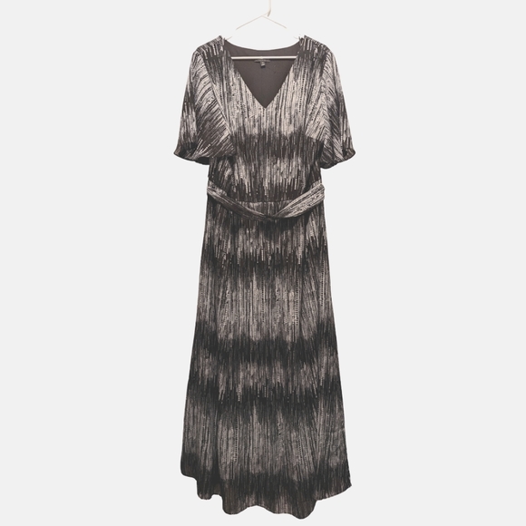 Lane Bryant Geometric Dress W/ Flutter Sleeve | Sz 26 - Picture 1 of 8